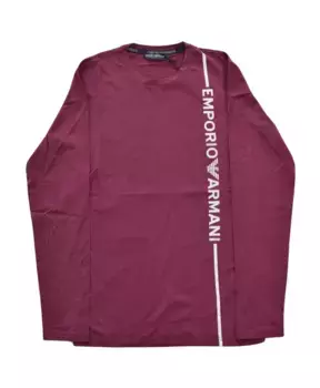 Футболка с логотипом стрейч вертикальная Emporio Armani, красный