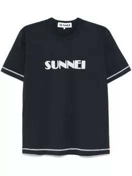 Футболка с логотипом Sunnei, синий