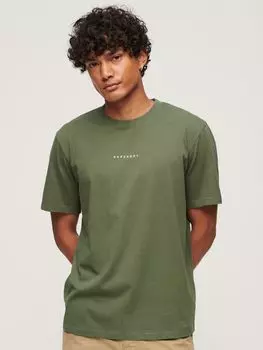 Футболка с логотипом Superdry Code Surplus, темно-зеленый мох