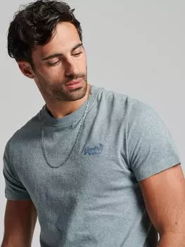 Футболка с логотипом Superdry из органического хлопка, цвет Coastal Blue Grit