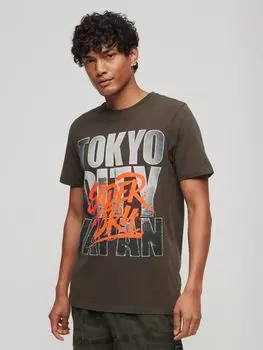 Футболка с логотипом Superdry Photographic Skate, винтажная черная
