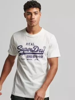 Футболка с логотипом Superdry Vintage, цвет: экрю