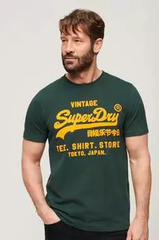 Футболка с логотипом Superdry, зеленый