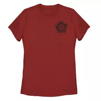 Футболка с логотипом Supernatural Pentagram Sun для юниоров Licensed Character