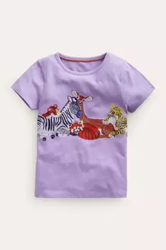 Футболка с логотипом Superstitch Boden, фиолетовый