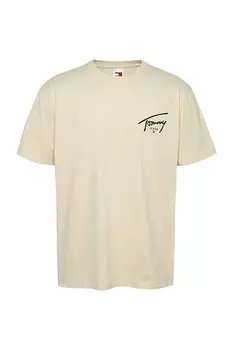 Футболка с логотипом свободного кроя Tommy Jeans, слоновая кость