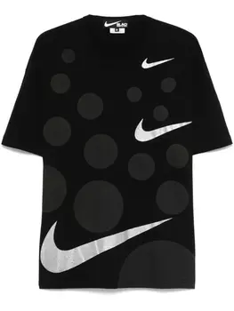 Футболка с логотипом Swoosh из коллаборации с Nike Comme Des Garons, черный