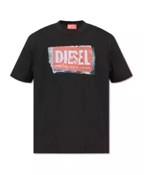 Футболка с логотипом t adjust q6 Diesel, черный