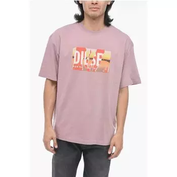 Футболка с логотипом T-WASH-POFF-L1 с эффектом потертости Diesel, Multicolor