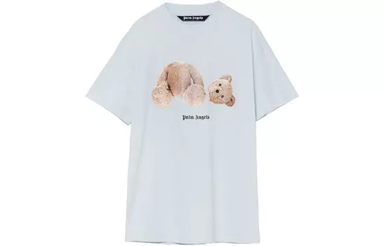 Футболка с логотипом Teddy Bear Palm Angels, синий