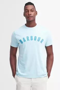 Футболка с логотипом Terra Dye из 100% хлопка Barbour, голубой
