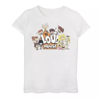 Футболка с логотипом The Loud House Group для девочек 7–16 лет Licensed Character