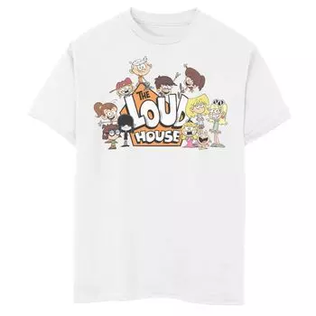 Футболка с логотипом The Loud House Group для мальчиков 8–20 лет Licensed Character