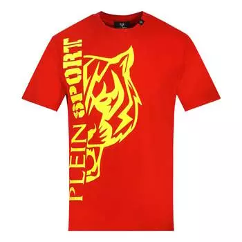 Футболка с логотипом Tiger Side Plein Sport, красный