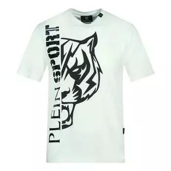 Футболка с логотипом Tiger Side Plein Sport, белый