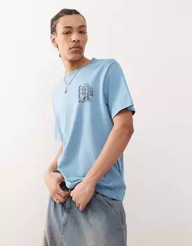 Футболка с логотипом Timberland Shoebox Backprint синего цвета