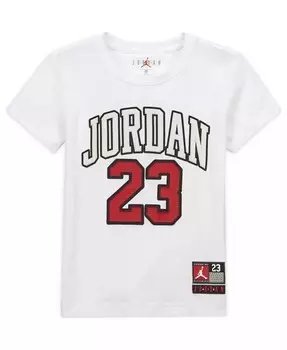 Футболка с логотипом Toddler Boys 23 Jordan, белый