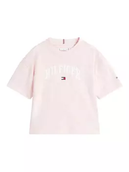 Футболка с логотипом Tommy Hilfiger Junior, розовый
