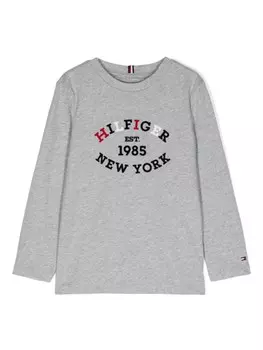 Футболка с логотипом Tommy Hilfiger Junior, серый