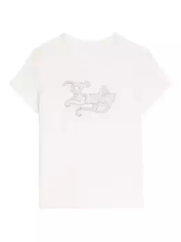 Футболка с логотипом, украшенным кристаллами Zadig&Voltaire, белый