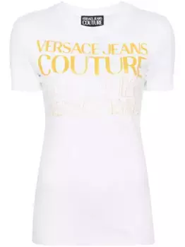 Футболка с логотипом Upside Down Versace Jeans Couture, белый