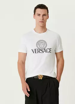 Футболка с логотипом Versace, белый