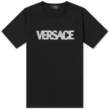 Футболка с логотипом Versace, черный