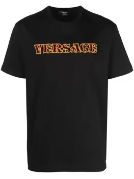 Футболка с логотипом Versace, черный