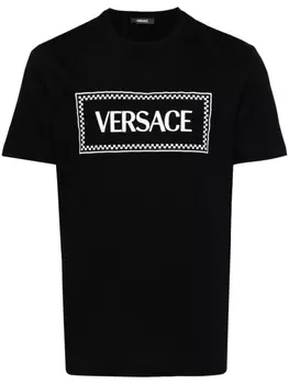 Футболка с логотипом Versace, черный
