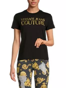 Футболка с логотипом Versace, цвет Black Gold