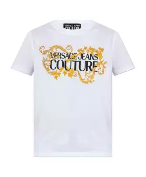 Футболка с логотипом Versace Jeans Couture, белый