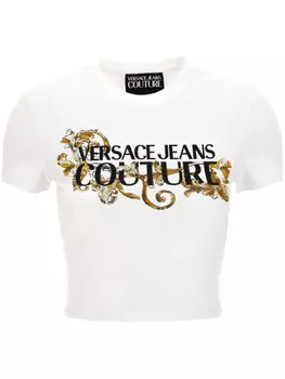 Футболка с логотипом Versace Jeans Couture, белый