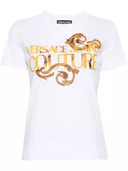 Футболка с логотипом Versace Jeans Couture, белый
