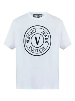 Футболка с логотипом Versace Jeans Couture, белый