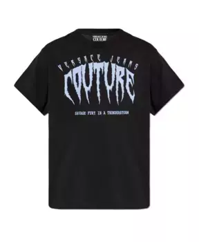 Футболка с логотипом Versace Jeans Couture, черный