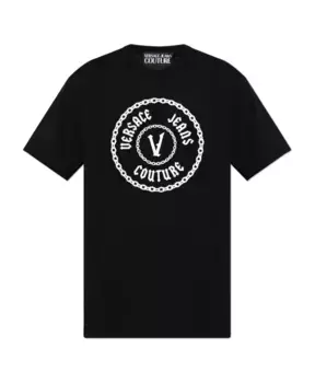 Футболка с логотипом Versace Jeans Couture, черный