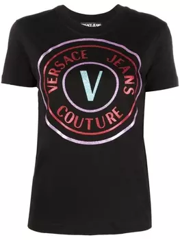 Футболка с логотипом Versace Jeans Couture, черный