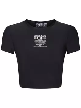 Футболка с логотипом Versace Jeans Couture, черный