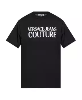 Футболка с логотипом Versace Jeans Couture, черный