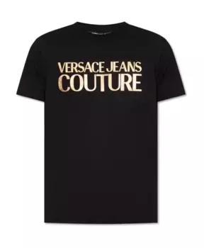 Футболка с логотипом Versace Jeans Couture, черный