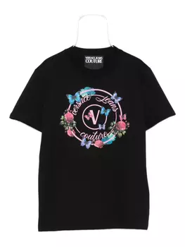 Футболка с логотипом Versace Jeans Couture, черный