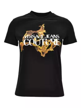 Футболка с логотипом Versace Jeans Couture, черный