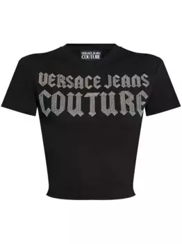 Футболка с логотипом Versace Jeans Couture, черный