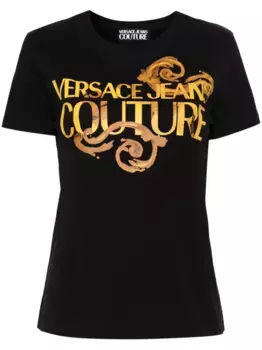 Футболка с логотипом Versace Jeans Couture, черный
