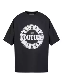 Футболка с логотипом Versace Jeans Couture, черный