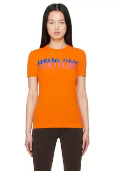 Футболка с логотипом Versace Jeans Couture, цвет tiger