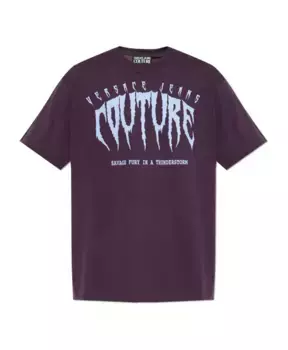 Футболка с логотипом Versace Jeans Couture, фиолетовый
