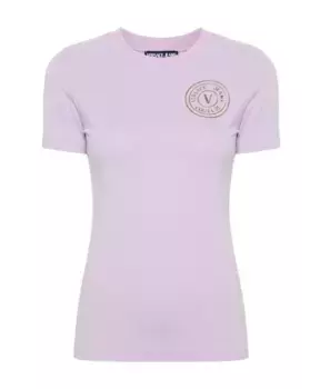 Футболка с логотипом Versace Jeans Couture, фиолетовый