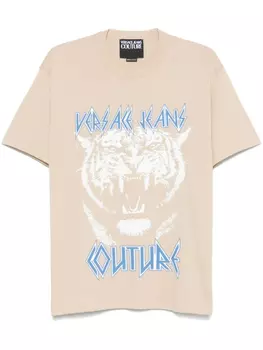 Футболка с логотипом Versace Jeans Couture, нейтральный