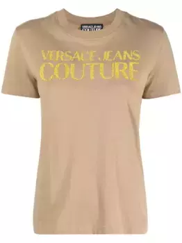 Футболка с логотипом Versace Jeans Couture, нейтральный
